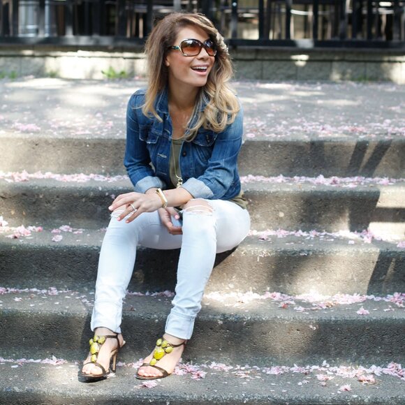 KATE SPADE SANDAL Bronze & Green Heel Size 9 - Picture 4 of 10